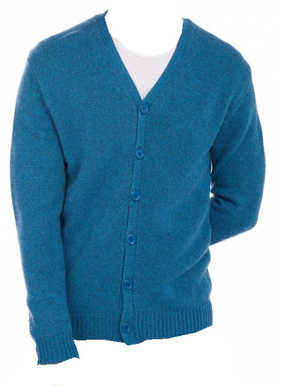 Balldiri 100% Kaschmir Herren Langarm Strickjacke mit  V-Ausschnitt 8-fädig - Balldiri & Windhound