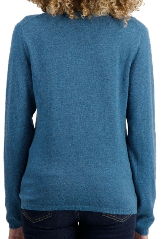 Balldiri 100% Kaschmir Damen Langarm Strickjacke mit Stehkragen 2-fädig - Balldiri & Windhound