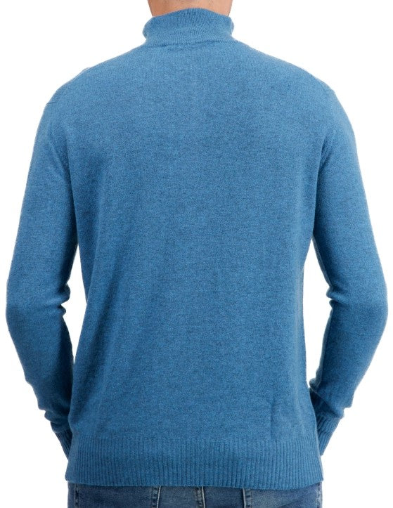 Balldiri 100% Kaschmir Herren Langarm Pullover Troyer 2-fädig - Balldiri & Windhound
