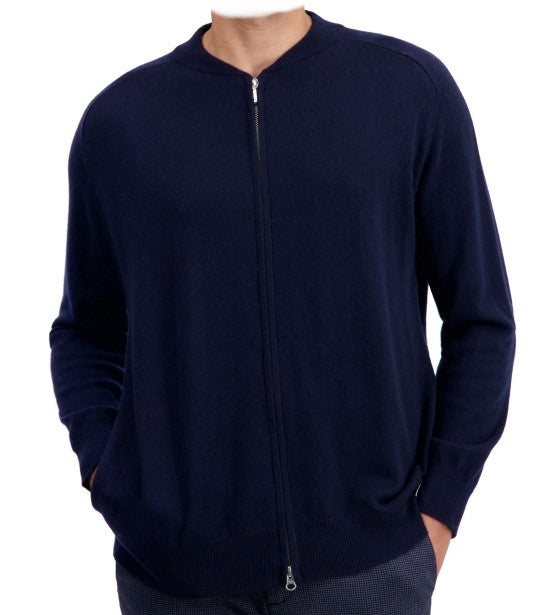 Balldiri 100% Kaschmir Herren langarm Strickjacke rundhals 2-fädig - Balldiri & Windhound