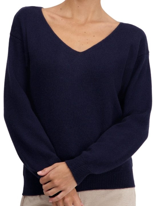 Balldiri 100% Kaschmir Damen Pullover V-Ausschnitt 4-fädig - Balldiri & Windhound
