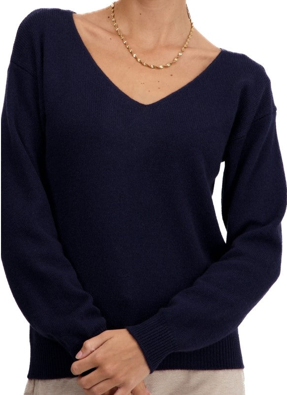 Balldiri 100% Kaschmir Damen Pullover V-Ausschnitt 4-fädig - Balldiri & Windhound