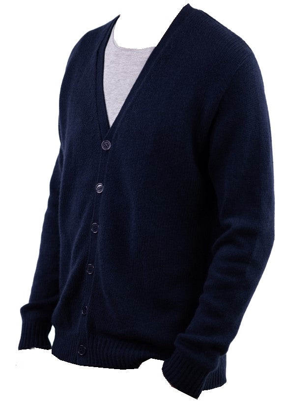 Balldiri 100% Kaschmir Herren Langarm Strickjacke mit  V-Ausschnitt 8-fädig - Balldiri & Windhound