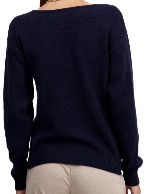 Balldiri 100% Kaschmir Damen Pullover V-Ausschnitt 4-fädig - Balldiri & Windhound