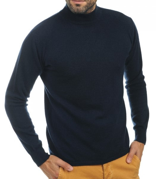 Balldiri 100% Kaschmir Herren Langarm Pullover Stehkragen 2-fädig - Balldiri & Windhound