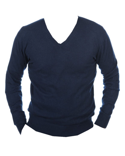 Balldiri 100% Kaschmir Herren Langarm Pullover mit V-Ausschnitt 2-fädig - Balldiri & Windhound