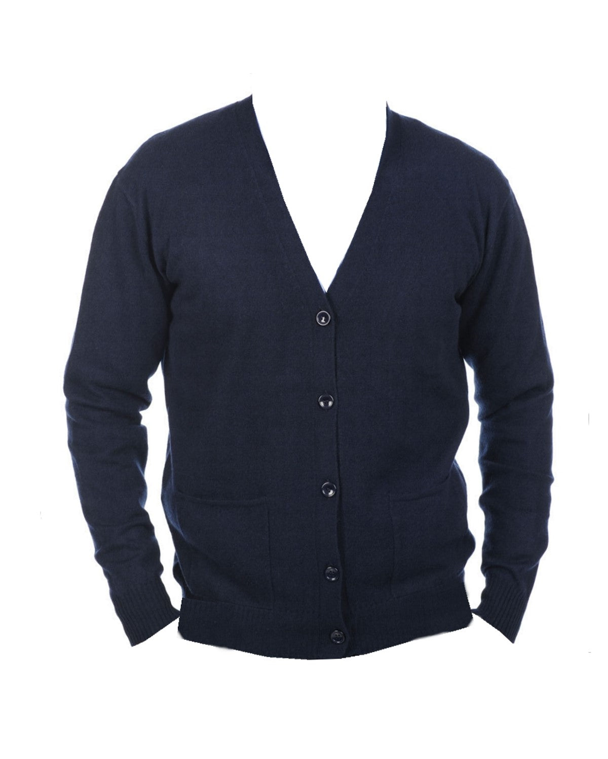 Balldiri 100% Kaschmir Herren Langarm V-Strickjacke 2-fädig - Balldiri & Windhound