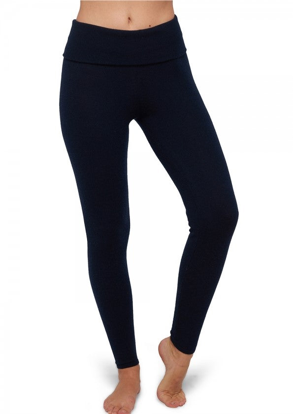 Balldiri 100% Kaschmir Damen Leggins mit Breiten Bund 2-fädig - Balldiri & Windhound