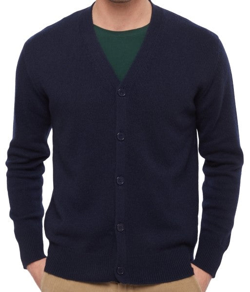 Balldiri 100% Kaschmir Herren Langarm V-Strickjacke 4-fädig - Balldiri & Windhound