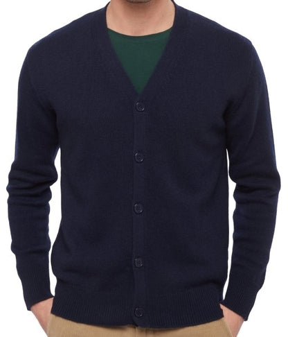 Balldiri 100% Kaschmir Herren Langarm V-Strickjacke 4-fädig - Balldiri & Windhound