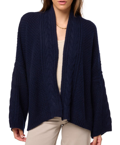 Balldiri 100% Kaschmir Damen Jacke Kimono Strickjacke Zopfmuster 12-fädig - Balldiri & Windhound