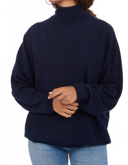 Balldiri 100% Kaschmir Damen Pullover Rollkragen Fledermausärmel 2-fädig - Balldiri & Windhound