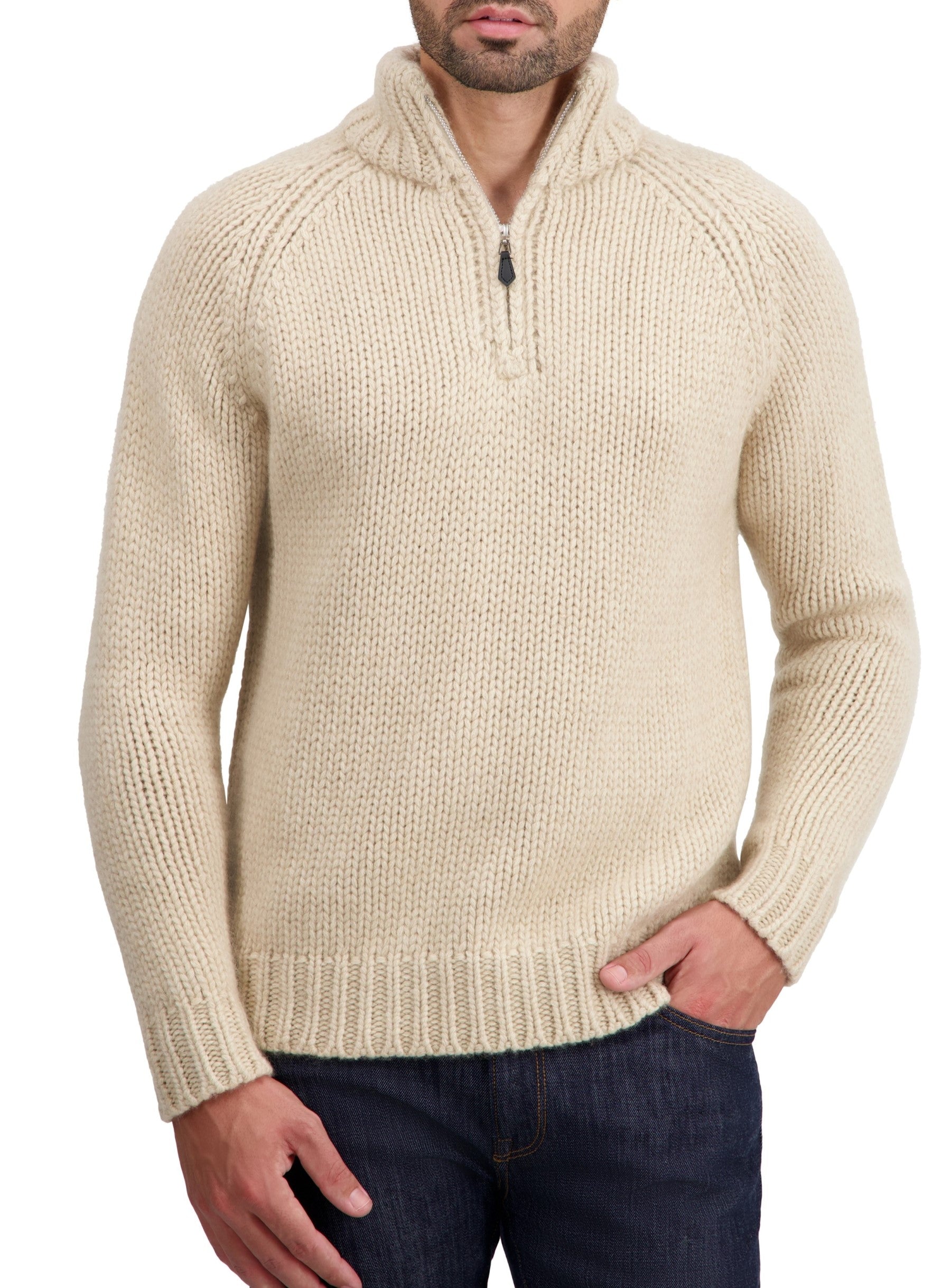 Balldiri 100% Kaschmir Herren Langarm Troyer 28-fädig - Balldiri & Windhound