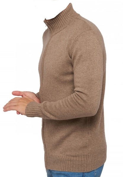 Balldiri 100% Kaschmir Herren Langarm Strickjacke mit kleinem Kragen 4-fädig - Balldiri & Windhound