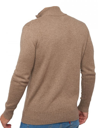 Balldiri 100% Kaschmir Herren Langarm Strickjacke mit kleinem Kragen 4-fädig - Balldiri & Windhound