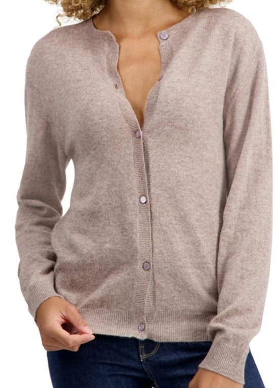 Balldiri 100% Kaschmir Damen Langarm Jacke mit Rundhalsausschnitt 2-fädig - Balldiri & Windhound