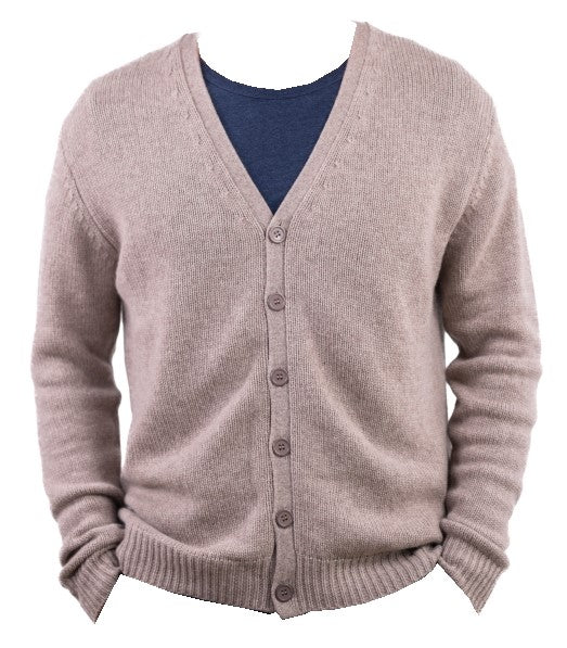 Balldiri 100% Kaschmir Herren Langarm Strickjacke mit  V-Ausschnitt 8-fädig - Balldiri & Windhound