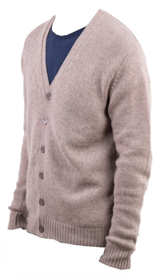 Balldiri 100% Kaschmir Herren Langarm Strickjacke mit  V-Ausschnitt 8-fädig - Balldiri & Windhound