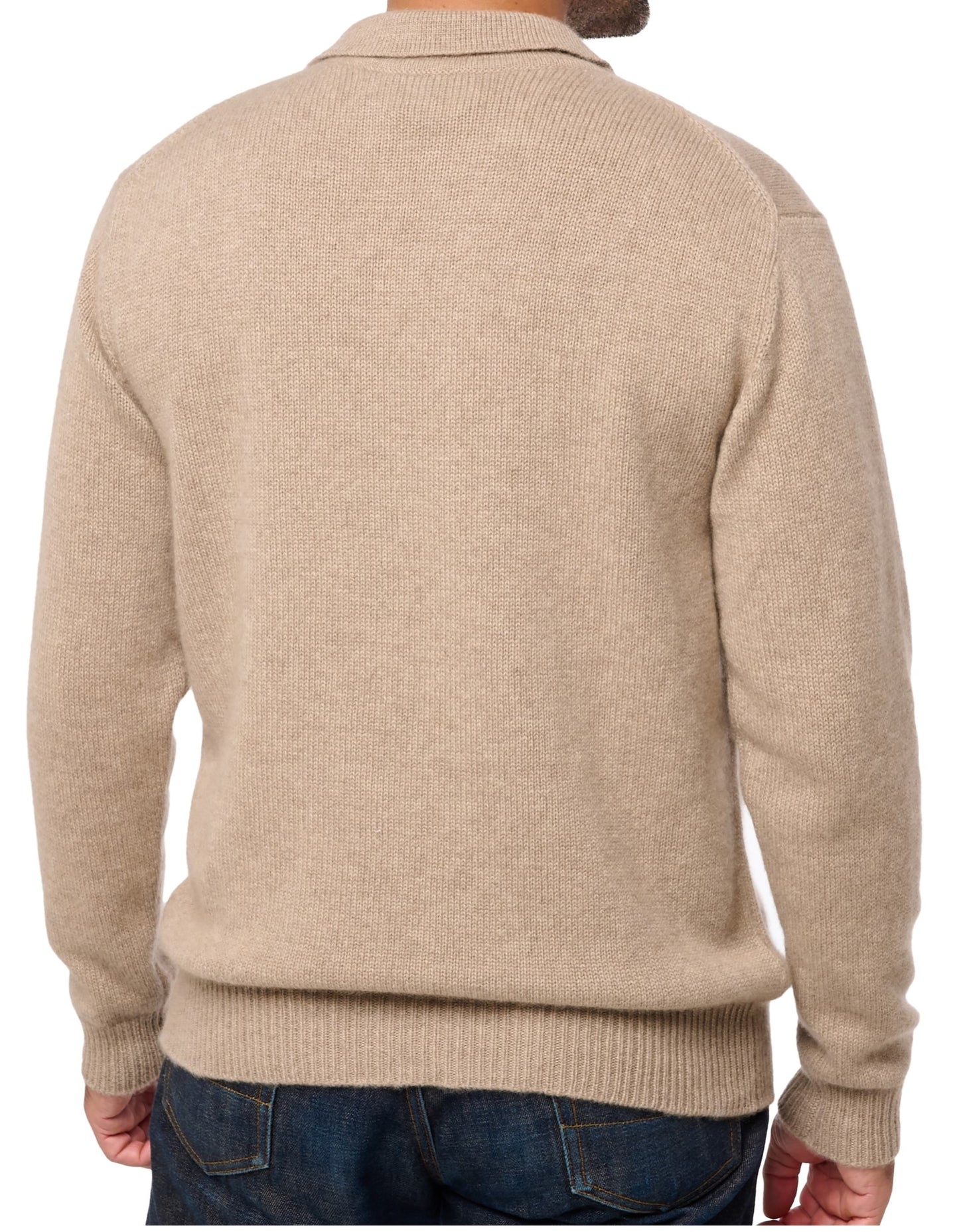 Balldiri 100% Kaschmir Herren Langarm Polo mit Kragen 6-fädig - Balldiri & Windhound