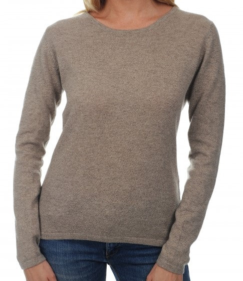 Balldiri 100% Kaschmir Damen Langarm Pullover U-Boot-Ausschnitt 2-fädig - Balldiri & Windhound