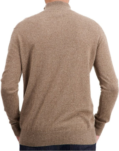 Balldiri 100% Kaschmir Herren Langarm Pullover Troyer 2-fädig - Balldiri & Windhound
