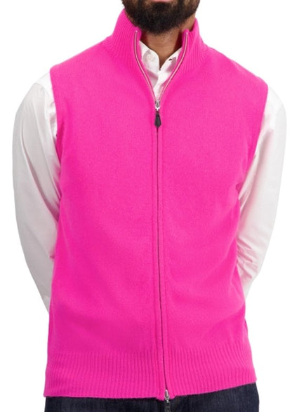Balldiri 100% Kaschmir Herren Kurzarm Weste mit Stehkragen 2-fädig - Balldiri & Windhound