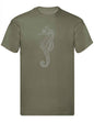 Balldiri T-Shirt Herren graues Seepferdchen S bis 5XL
