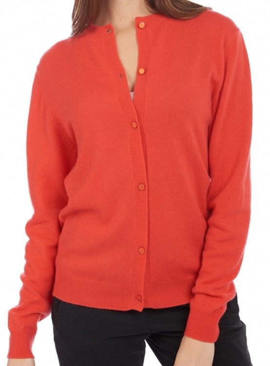 Balldiri 100% Kaschmir Damen Langarm Jacke mit Rundhalsausschnitt 2-fädig - Balldiri & Windhound