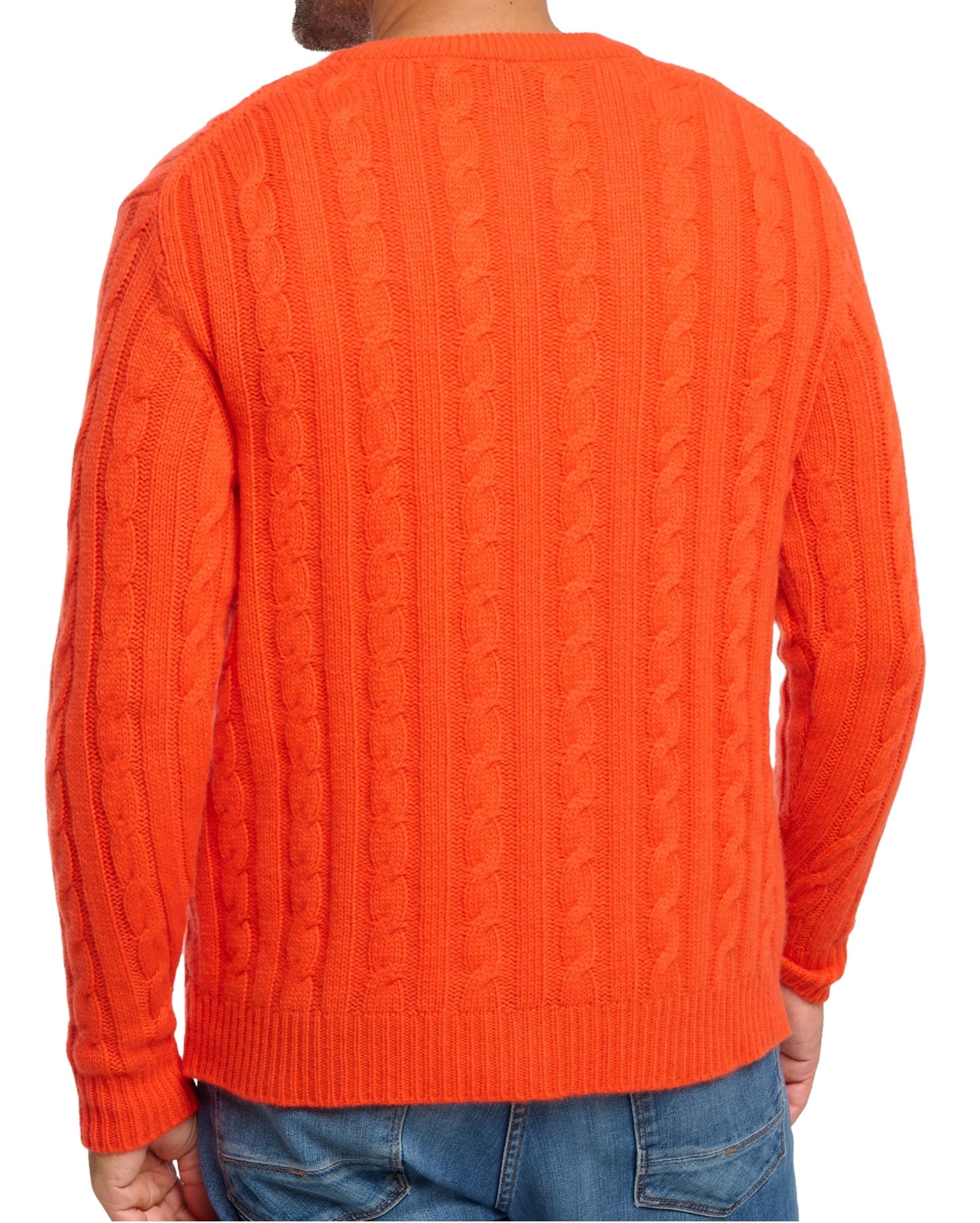 Balldiri 100% Kaschmir Herren Strickjacke mit Knöpfen Zopfmuster 8-fädig - Balldiri & Windhound