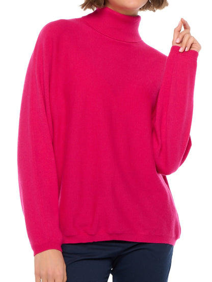 Balldiri 100% Kaschmir Damen Pullover Rollkragen Fledermausärmel 2-fädig - Balldiri & Windhound