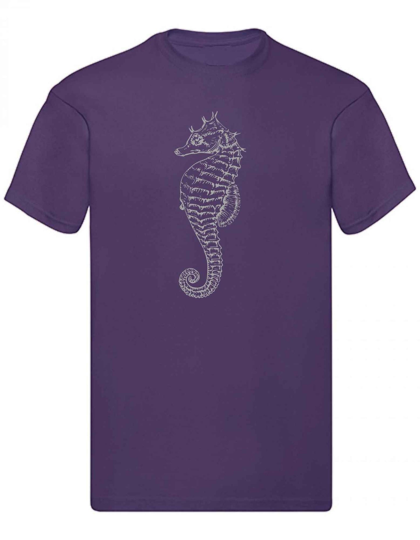 Balldiri T-Shirt Herren graues Seepferdchen S bis 5XL