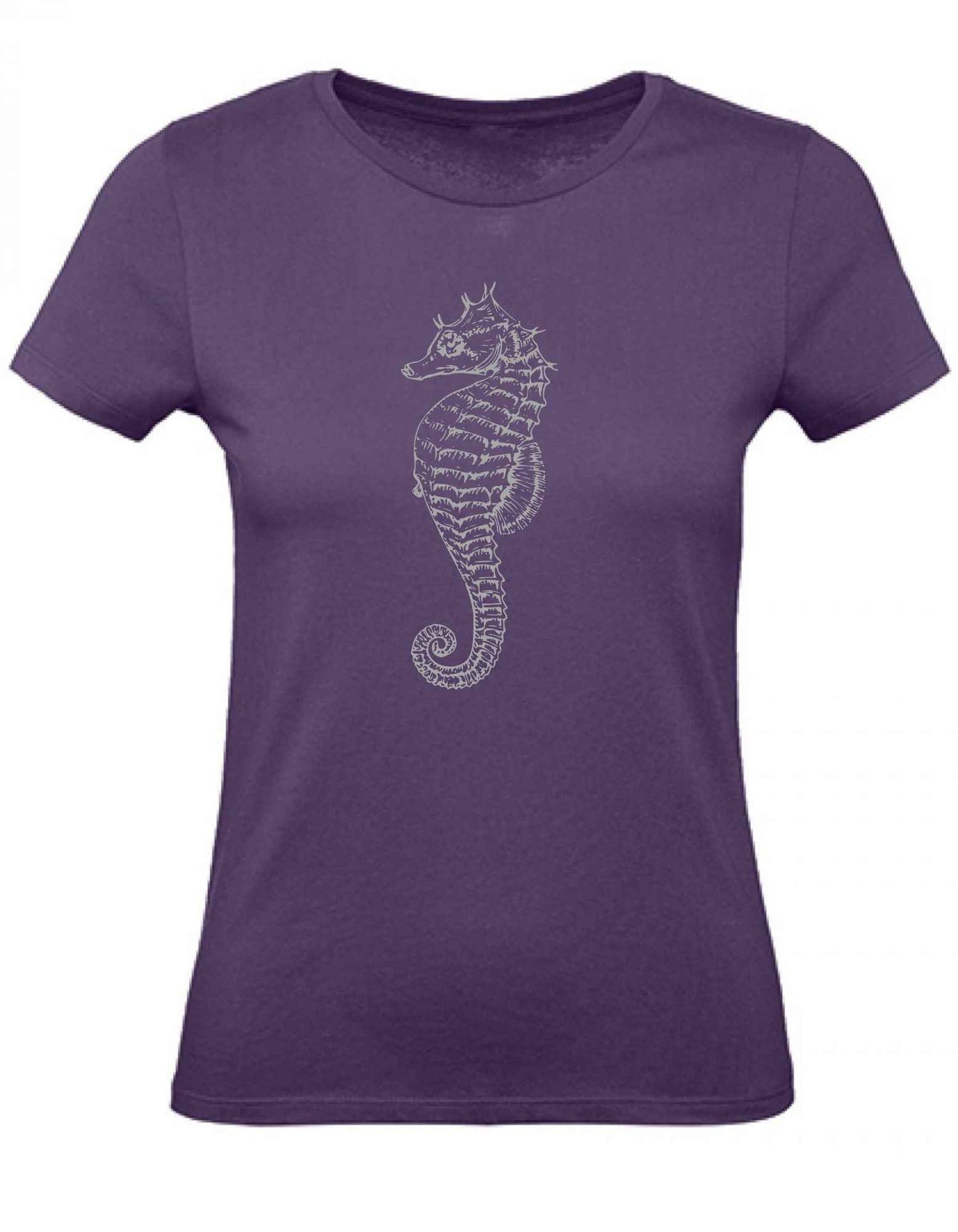 Balldiri T-Shirt Damen graues Seepferdchen XS bis 2XL