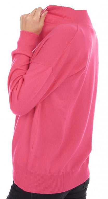 Balldiri 100% Kaschmir Damen langarm Pullover Troyer Polo 2-fädig - Balldiri & Windhound