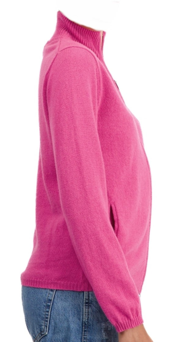 Balldiri 100% Kaschmir Damen Langarm Strickjacke mit Stehkragen 2-fädig - Balldiri & Windhound