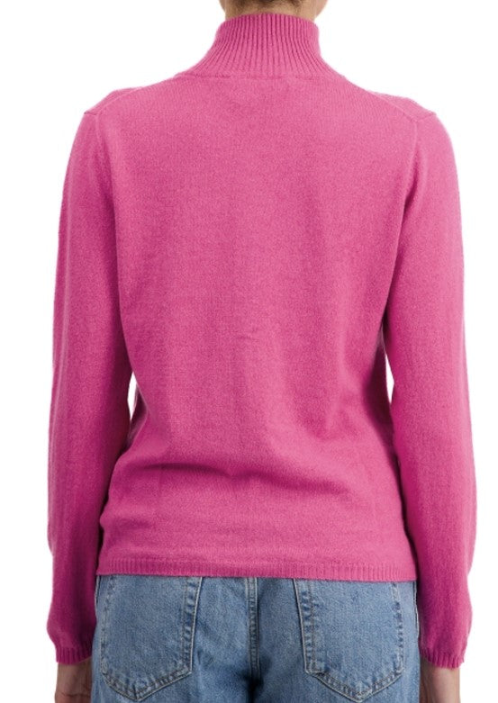 Balldiri 100% Kaschmir Damen Langarm Strickjacke mit Stehkragen 2-fädig - Balldiri & Windhound