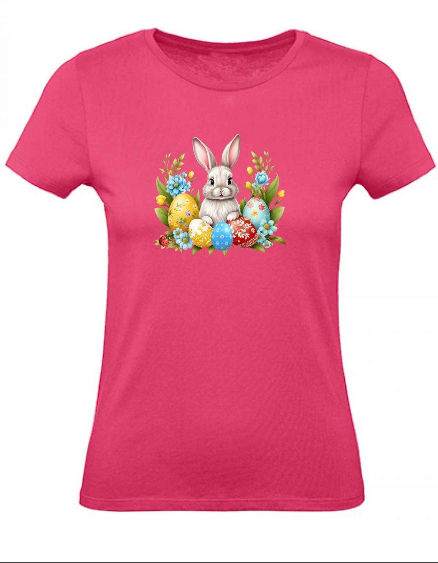 Balldiri T-Shirt Damen Ostern Nest mit Hase XS bis 2XL