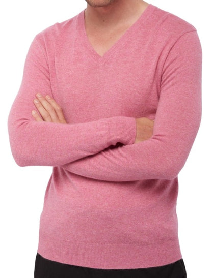 Balldiri 100% Kaschmir Herren Langarm Pullover mit V-Ausschnitt 2-fädig - Balldiri & Windhound