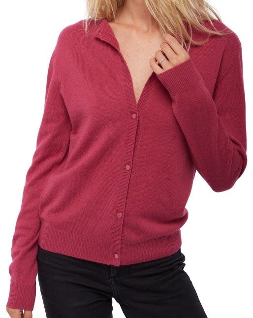 Balldiri 100% Kaschmir Damen Langarm Jacke mit Rundhalsausschnitt 2-fädig - Balldiri & Windhound