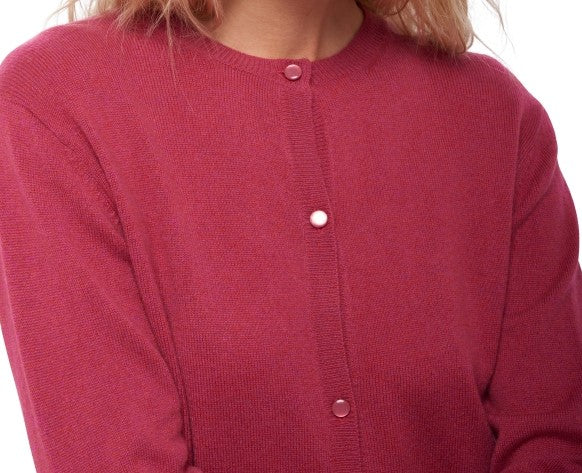 Balldiri 100% Kaschmir Damen Langarm Jacke mit Rundhalsausschnitt 2-fädig - Balldiri & Windhound