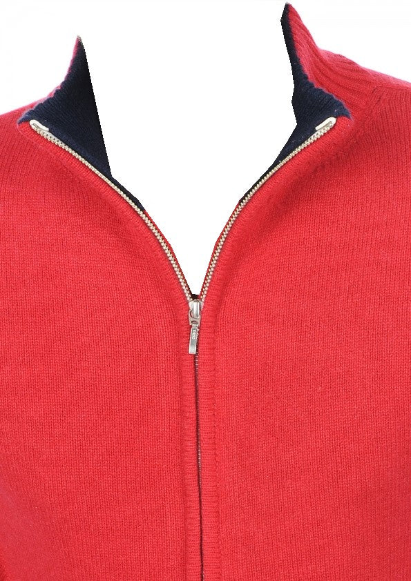 Balldiri 100% Kaschmir Herren Langarm Strickjacke mit kleinem Kragen 4-fädig - Balldiri & Windhound