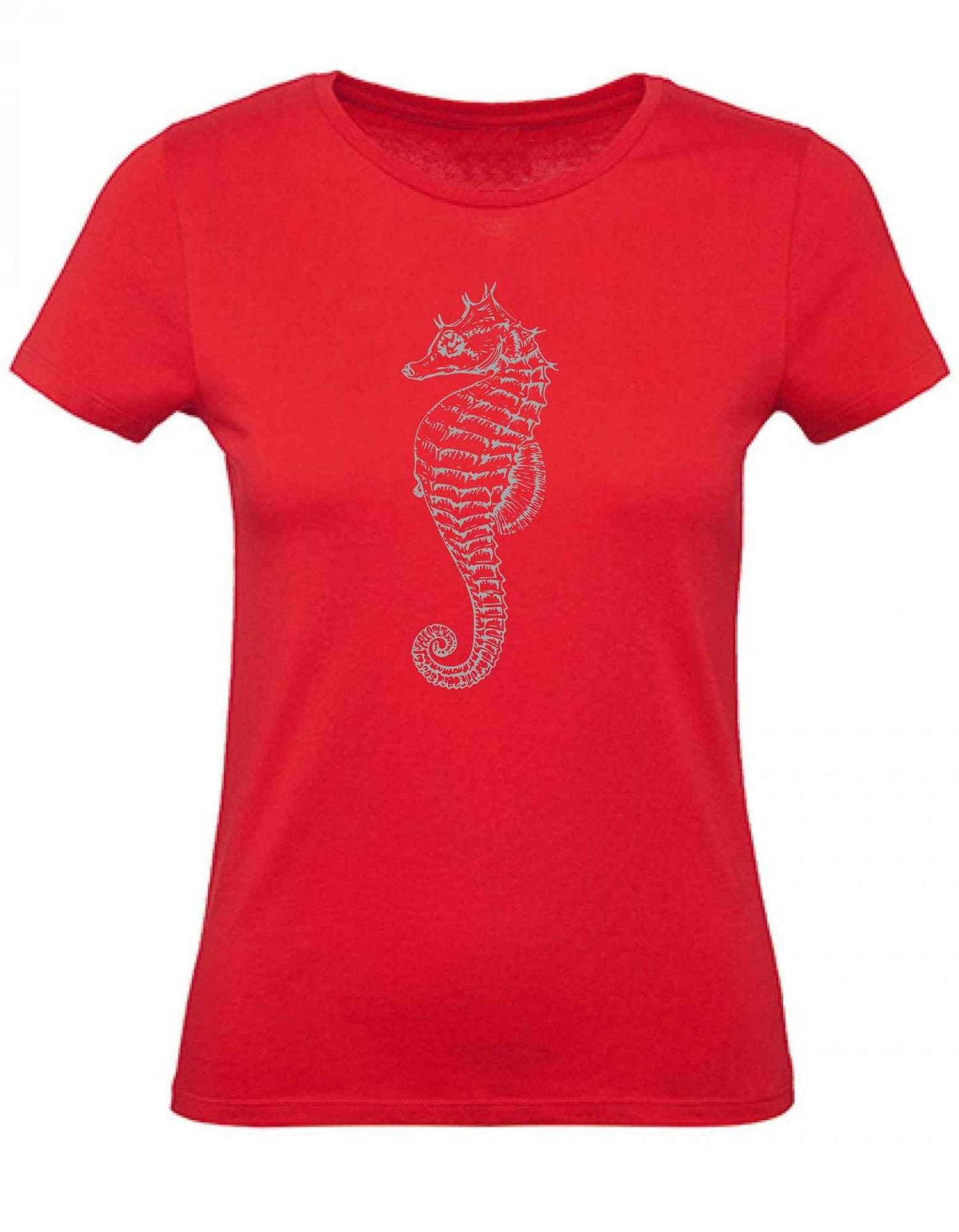 Balldiri T-Shirt Damen graues Seepferdchen XS bis 2XL