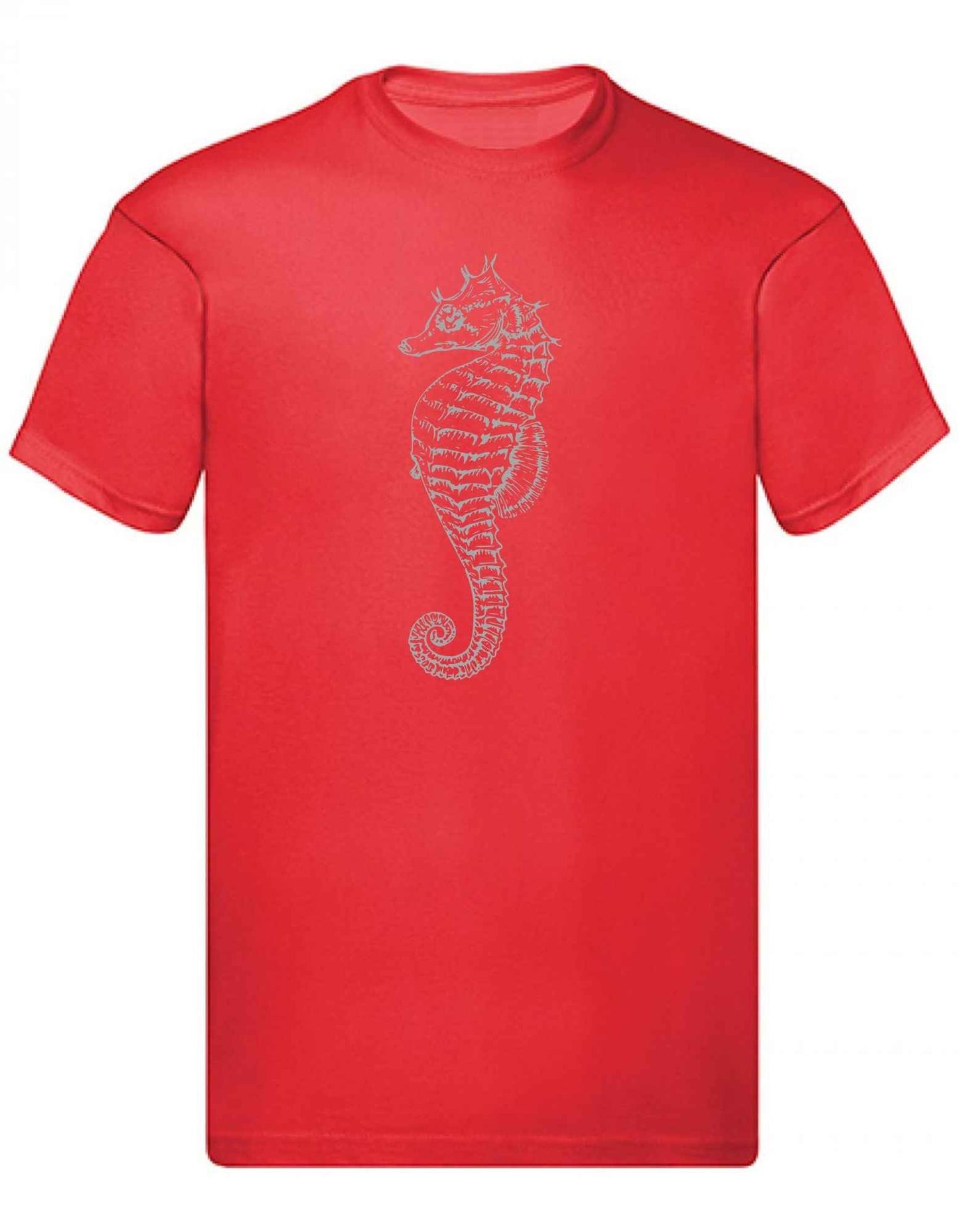 Balldiri T-Shirt Herren graues Seepferdchen S bis 5XL