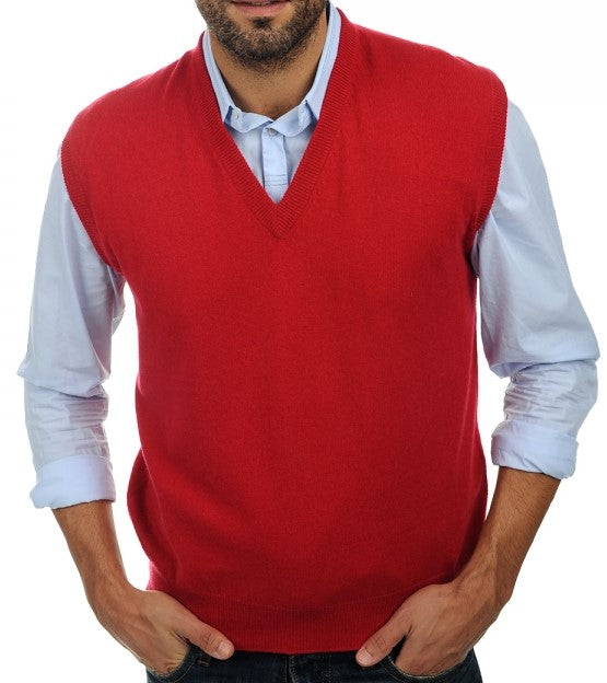 Balldiri 100% Kaschmir Herren Pullunder V-Ausschnitt 2-fädig - Balldiri & Windhound