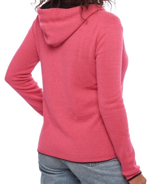 Balldiri 100% Kaschmir Damen Langarm Wendejacke mit Kapuze 4-fädig - Balldiri & Windhound