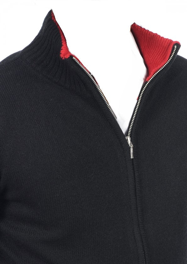 Balldiri 100% Kaschmir Herren Langarm Strickjacke mit kleinem Kragen 4-fädig - Balldiri & Windhound