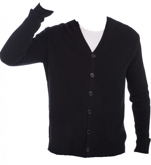 Balldiri 100% Kaschmir Herren Langarm Strickjacke mit  V-Ausschnitt 8-fädig - Balldiri & Windhound