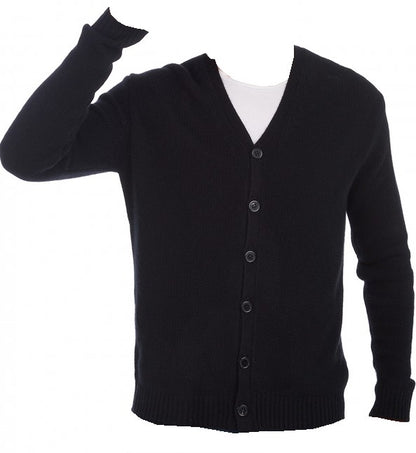 Balldiri 100% Kaschmir Herren Langarm Strickjacke mit  V-Ausschnitt 8-fädig - Balldiri & Windhound