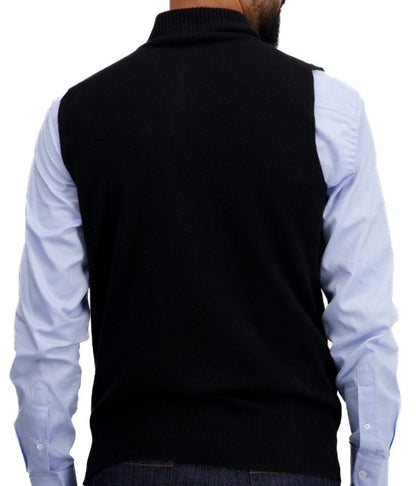 Balldiri 100%  Kaschmir Herren Pullover Pullunder ärmellos mit Zipper 2-fädig - Balldiri & Windhound