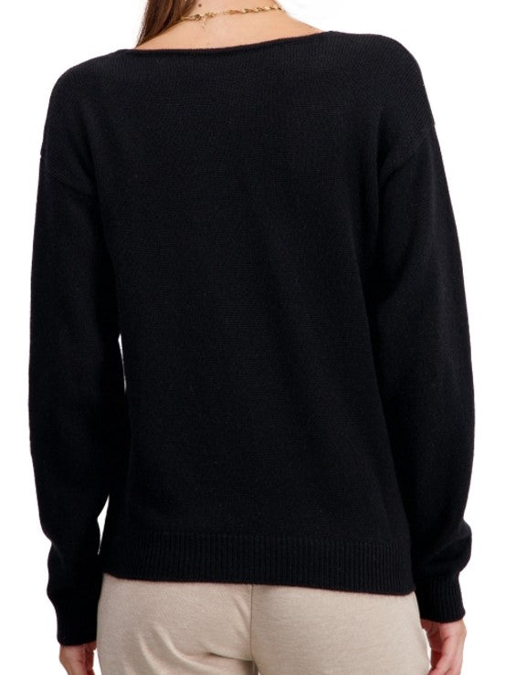 Balldiri 100% Kaschmir Damen Pullover V-Ausschnitt 4-fädig - Balldiri & Windhound