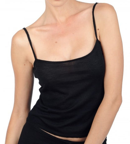 Balldiri 100% Kaschmir Damen T-Shirt Top 2-fädig schwarz L - Balldiri & Windhound